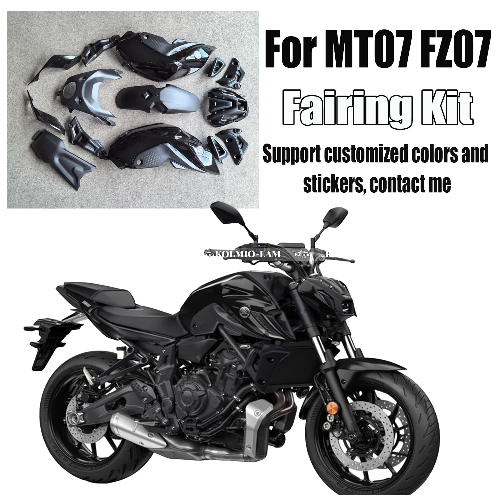 

Аксессуары для мотоциклов, пригодные для Yamaha MT07 FZ07 2021-2024 2022 2023 FZ MT 07, обтекатель корпуса мотоцикла, комплект панелей