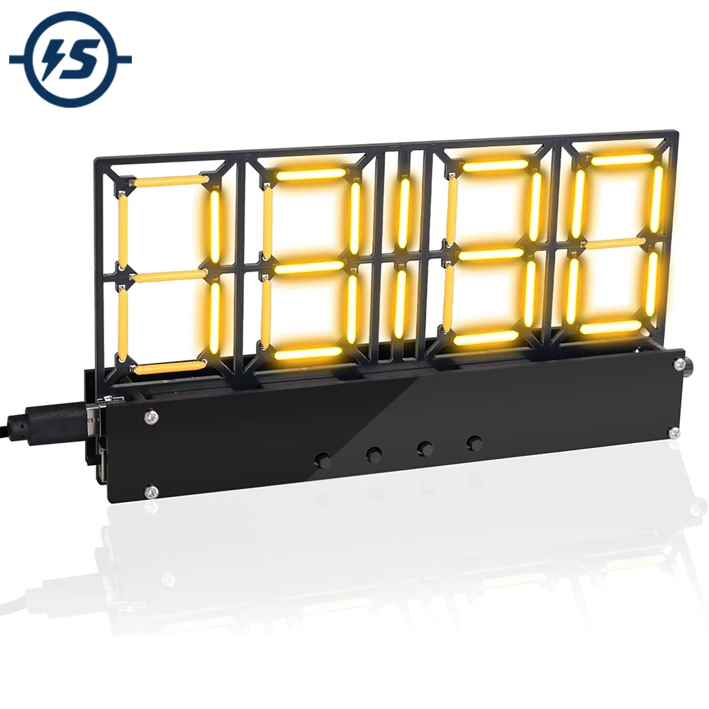 【セール中】DIY はんだ付け練習キット 4 ビットデジタル目覚まし時計キット、照明調整付きはんだ付けプロジェクト DIY 電子キット