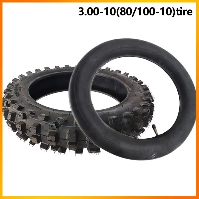 

High quality tires with 80/100-10 outer and 3.00-10 inner tubes, suitable for off-road motorcycle tires