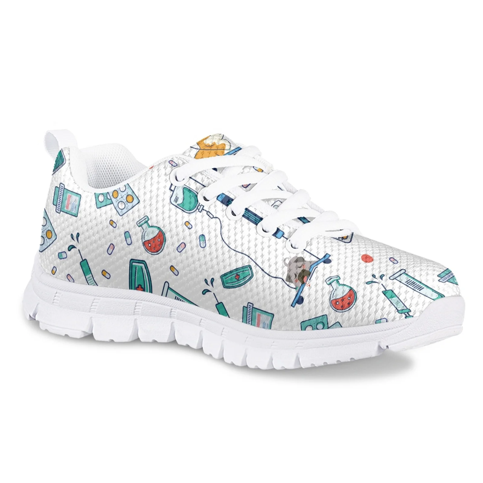 2025 Medicine Pattern Kids Running Sneakers Children's Tennis Shoes Footwear Mesh Shoes For Girls Boys Children's Sports Shoes