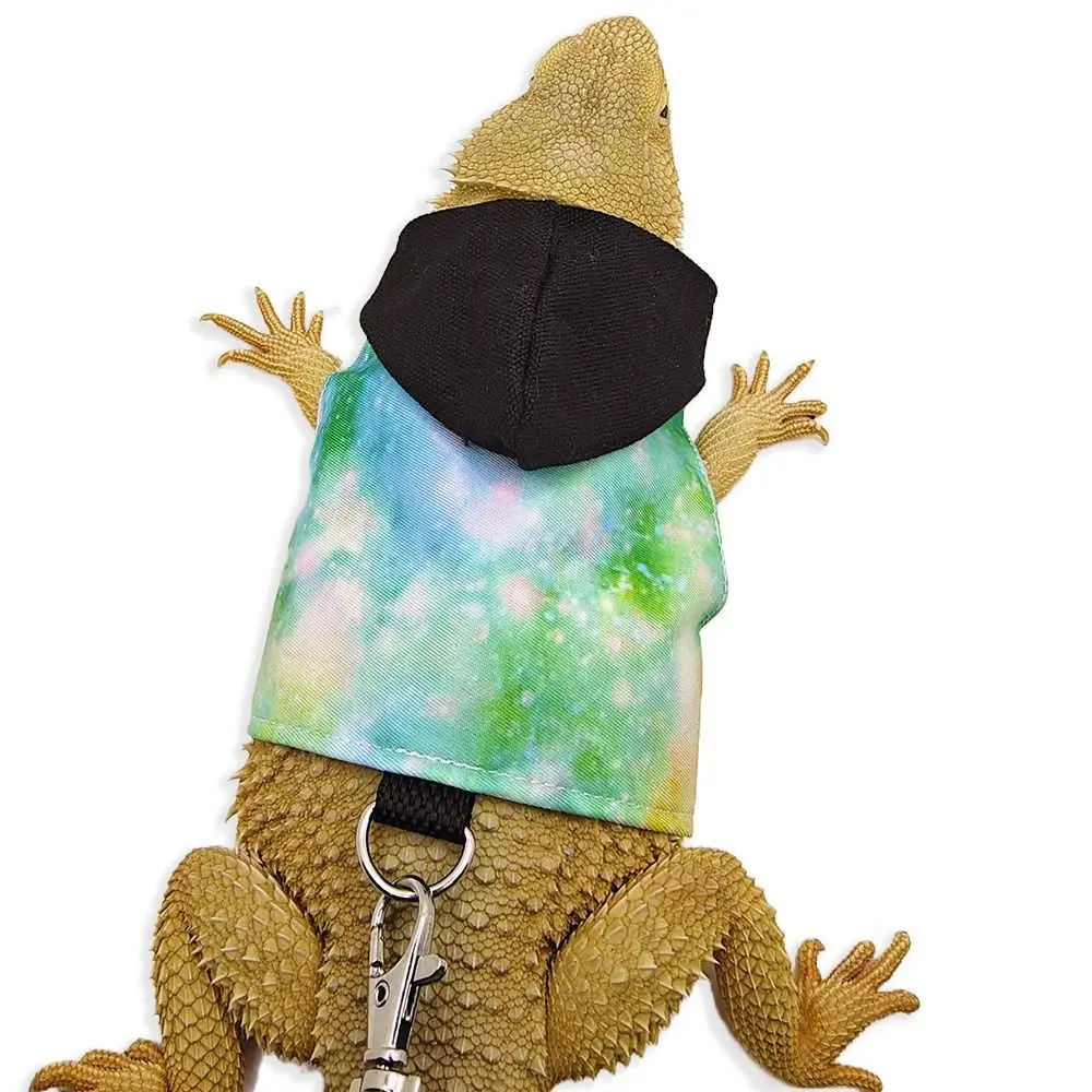 Adjustable Lizard Rope Bearded Dragon Lizard Hoodie Canvas Colorful Reptile Outdoor Chest Harness Comfort with Leash - view 6