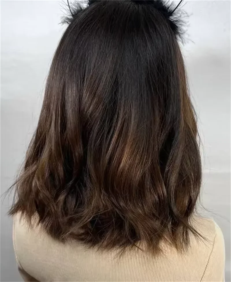 Dark Chocolate Brown 13x4 Synthetic Lace Front Wig 12