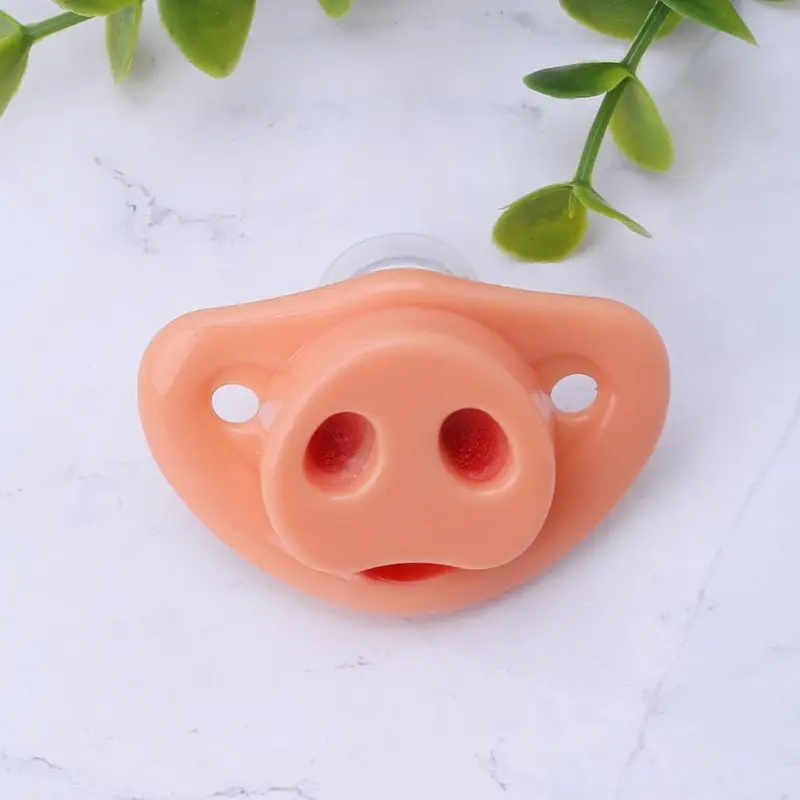 Baby Pacifier Dummy Pig Nose Funny Halloween Cosplay Soother Newborn Orthodontic Food Grade Silicone Nursing Nipple Teether