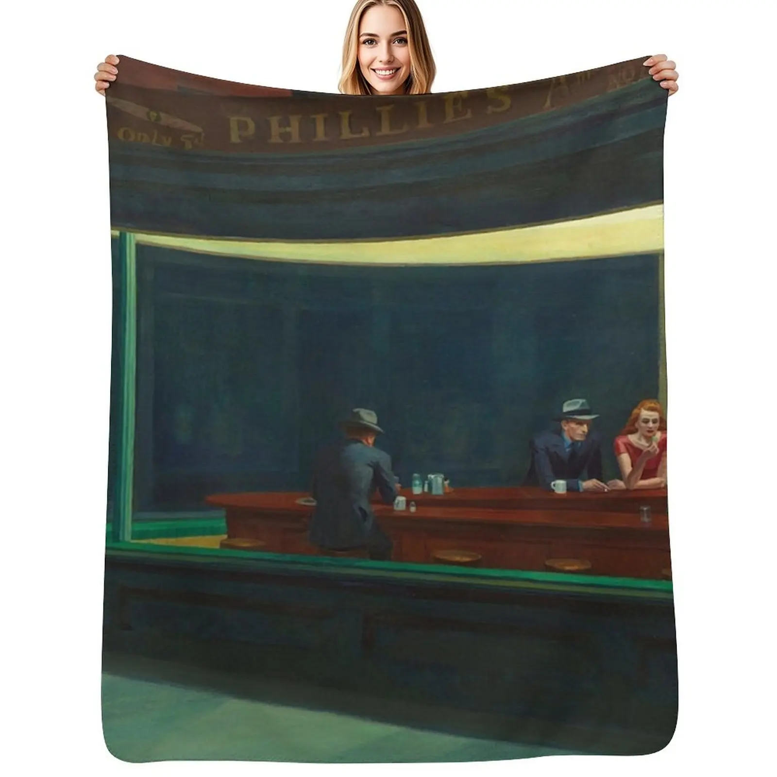 

NIGHT HAWKS - EDWARD HOPPER Throw Blanket Shaggy Blankets For Baby Decorative Sofa Soft Big Blankets