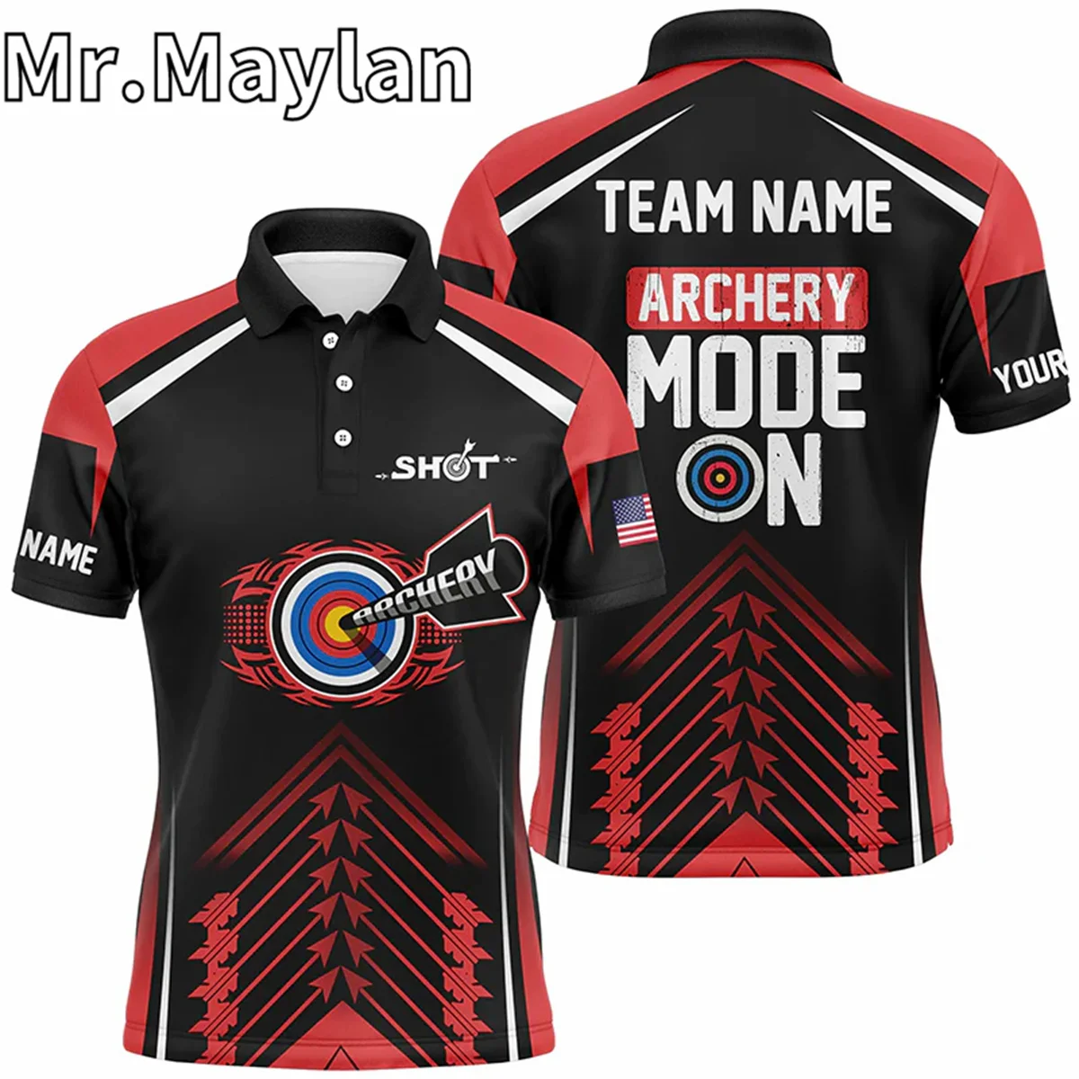 3D Personalized Archery Skull Arrow Custom Argyle Pattern Sport Polo Shirt For Men Idea Gifts For Archers Summer Unisex Tee Tops