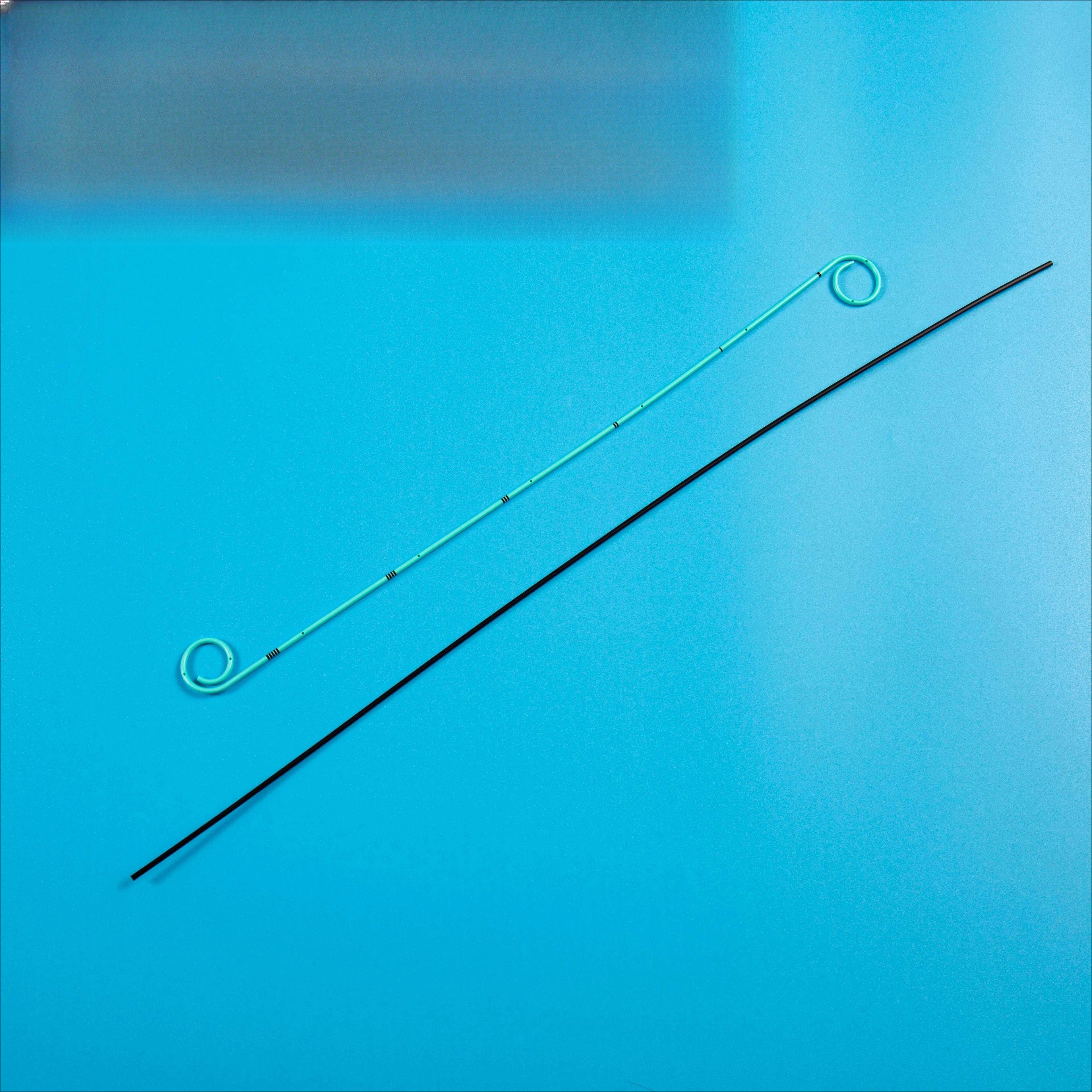 Urology Catheter TPU 10-30cm Disposable Ureteral Stents Pigtail Double J Catheter EOS Disinfecting Class II MIS Blue