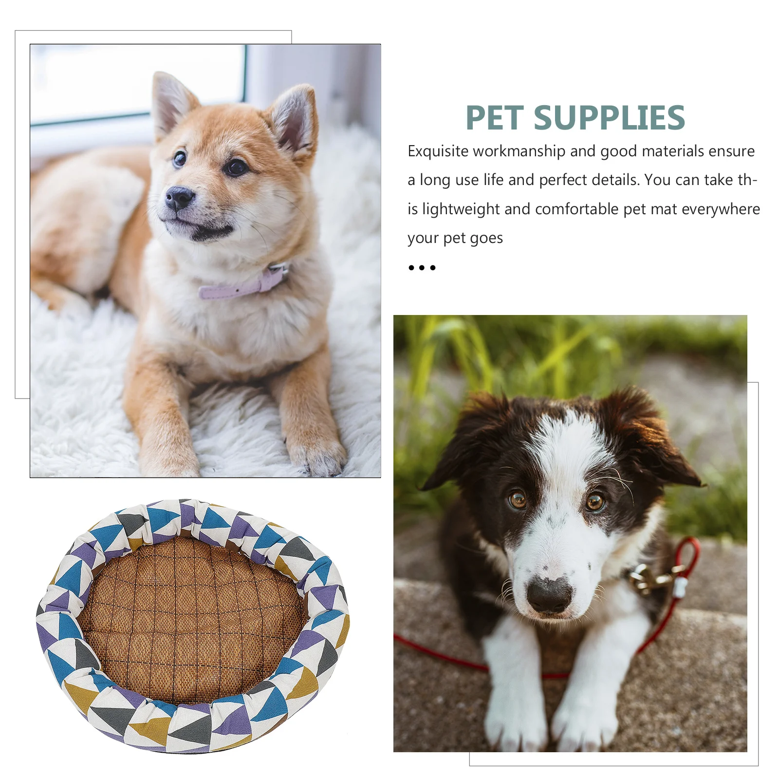 

Universal Pet Sleeping Mat Thickened Round Dog Cat Rest Cushion Non-Slip Portable Breathable Floor Cushion Comfortable Pet Bed