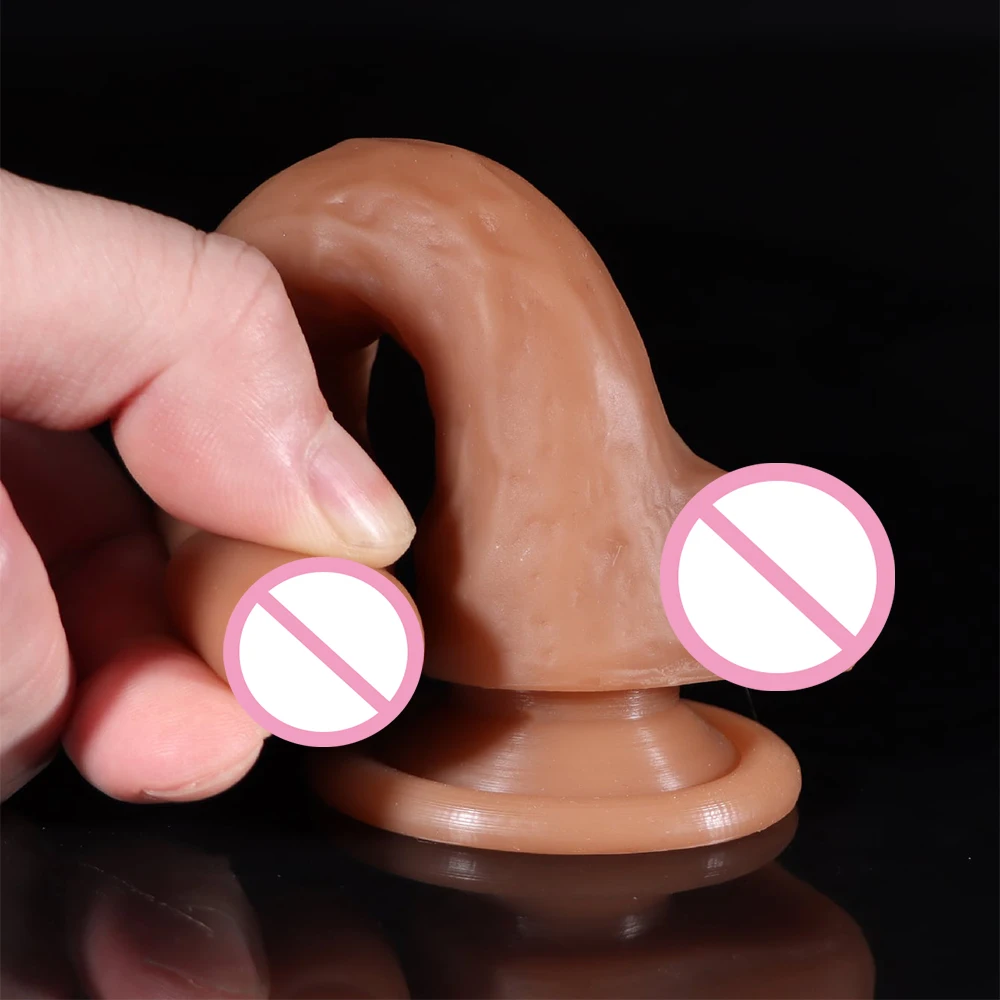 Mini consolador de simulación de dos huevos con punta de dedo, pene pequeño y suave, masturbación Manual femenina, Juguetes sexuales, punto G,