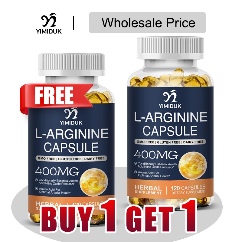 

Buy 1 Get 1 Free! L-Arginine Supplement, Support Blood Flow, Energy & Heart Health, Pre-Workout Pump, Muscle Growth & Endurance