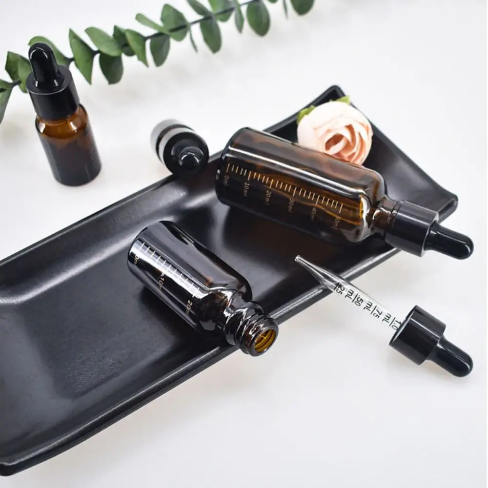 

Refillable Bottles Vials Amber Glass Bottle Dropper Bottle with Scale Bottle Liquid Pipette Bottle Essential Oil Bottle