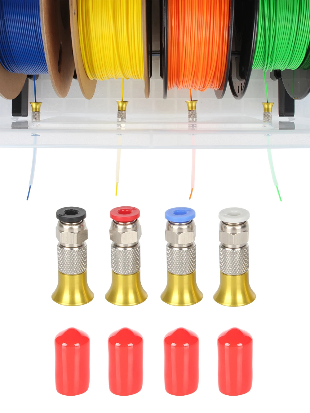 Pièces d'imprimante 3D PC4-M6, connecteur droit pneumatique, alésage de 4mm, Filament de Tube en PTFE M6, raccord d'alimentation, coupleur, boîte de séchage de Filament