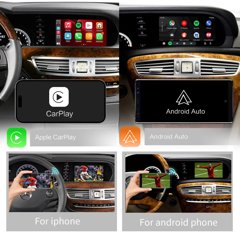 Wireless CarPlay for Mercedes Benz S-Class / CL W221 2006-2012 ,with Android Auto Mirror Link AirPlay Car Play Functions