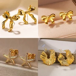 1 Pairs Tiny Butterfly Stud Earrings For Women Stainless Steel Butterfly Earring Wedding Christmas Fashion Jewelry Gift aretes