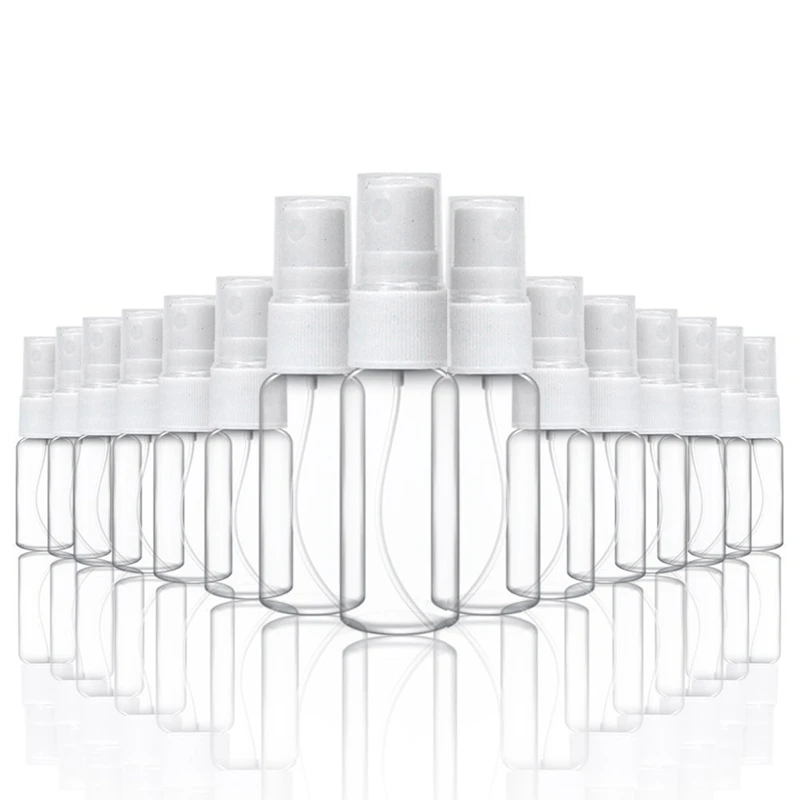 Frasco de spray 20 peças 10ml / 20ml mini garrafa de plástico adequado para maquiagem de óleo essencial e perfume