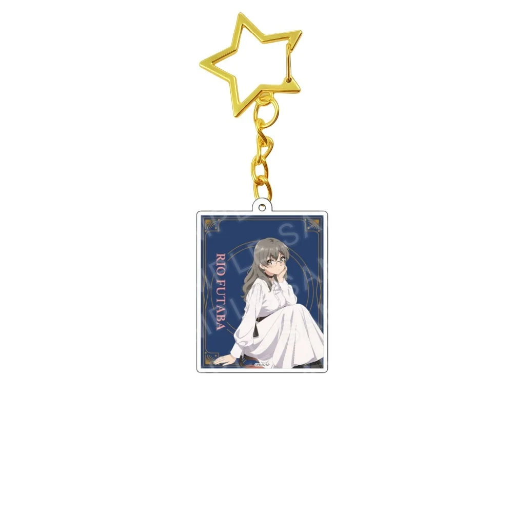 6cm Anime Rascal does Not Dream magic version Acrylic Stand Keychain Cosplay Characters Ornament  Accessories Goods  gifts