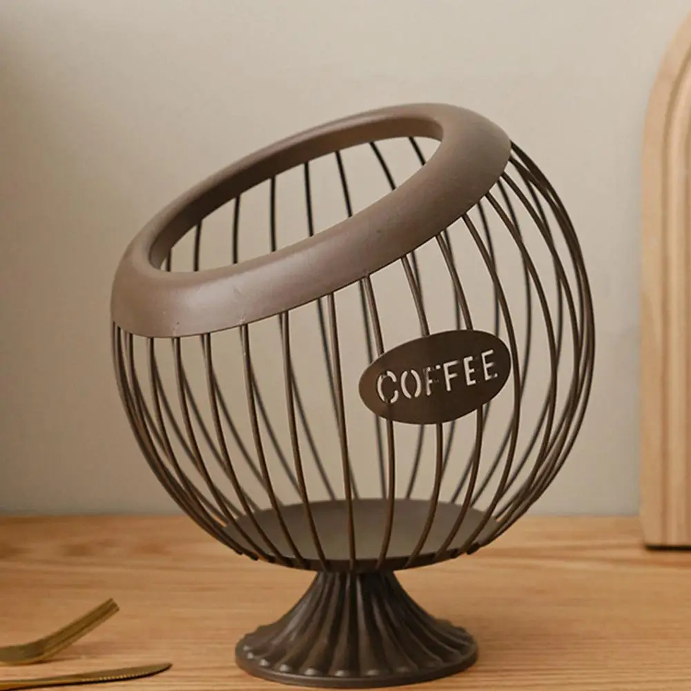 Coffee Capsule Storage Basket Metal Coffee Pods Storage Basket Capacity K Cup Holder for Counter Nespresso Vertuo Organizer Tea