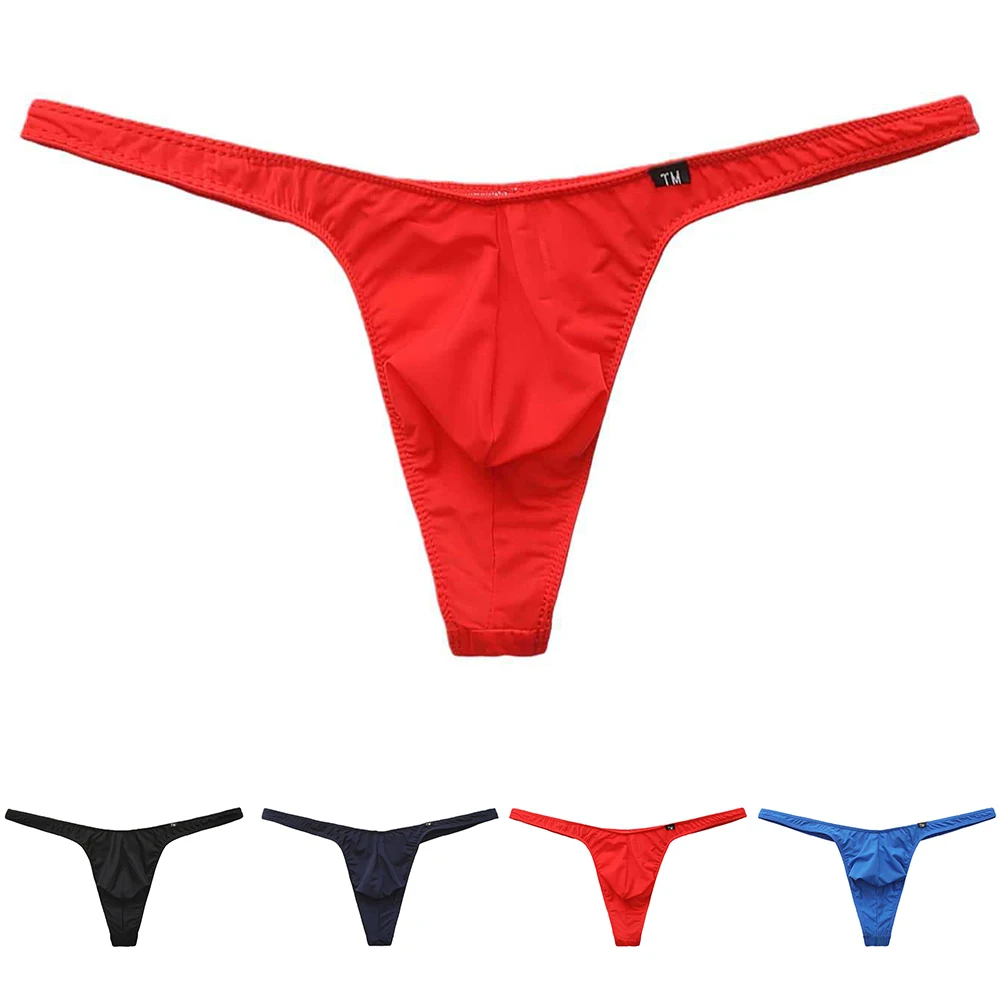 

Men Sexy Brief Stretch Underwear Low Rise Gay Large Bulge Pouch Panties Sexy Torys For Man Elastic Lingerie Soft G-string Thong
