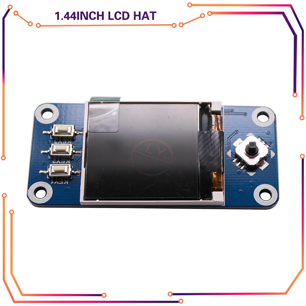 1.44 inch LCD Display Hat for Raspberry Pi 4B/3B+/3B/Zero 128x128 Pixels SPI Interface 3.3V LED Backlight Screen