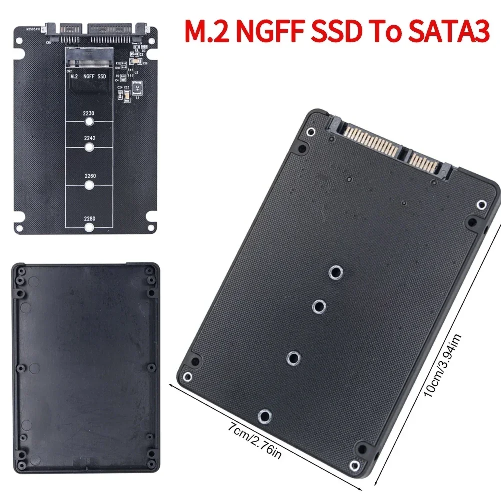 

new 2024 SATA3.0 6Gbps M.2 NGFF SSD To SATA3 Adapter Card M2 NGFF SSD To SATA3.0 External Hard Drive Box Hard Disk Adapter Board