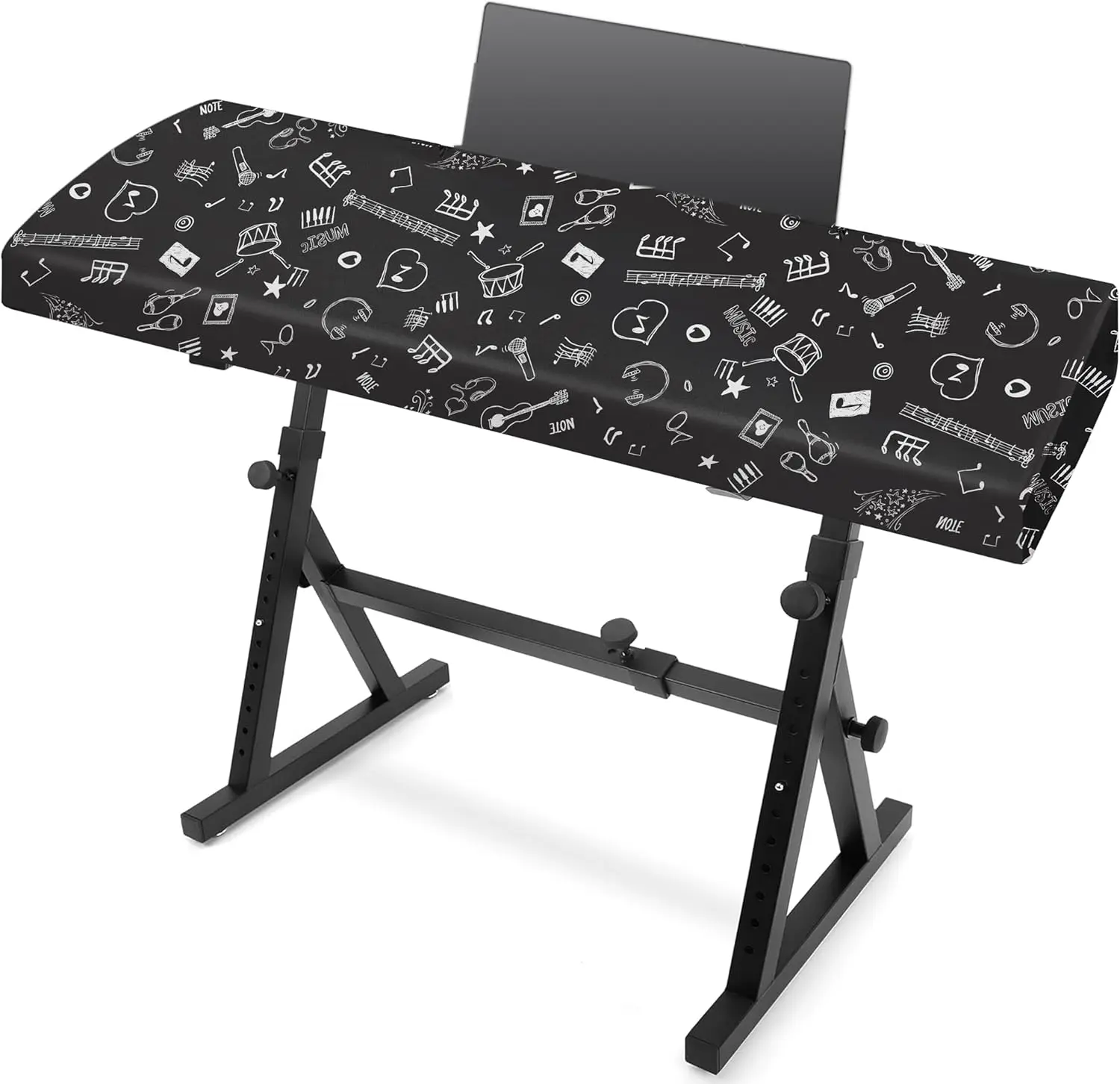 

88-Key Digital Piano Dust Cover, Stretchy & Dirt-Proof with Music Stand Opening