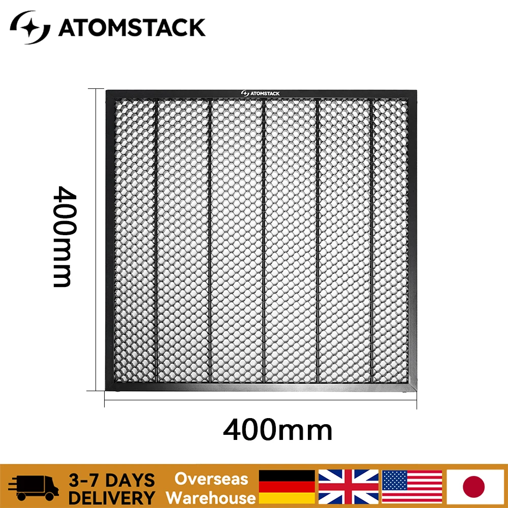 CO2 또는 다이오드 레이저 조각기 절단기용 Atomsatck 레이저 절단 벌집 작업 테이블 400x400mm/15.74x15.74in