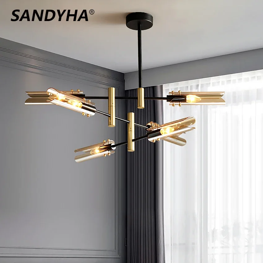 

SANDYHA Post-modern Luxury Chandelier Living Dining Room Indoor Pendant Lights Home Decor Designer Lighting Bedroom Hanging Lamp