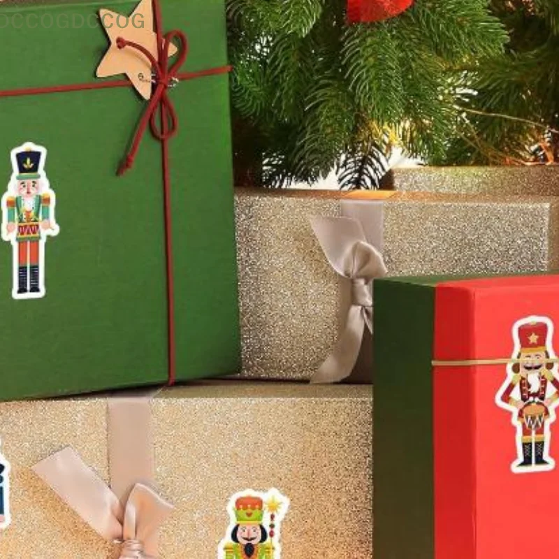 

500Pcs Holiday Themed Nutcracker King and Soldier Decals Christmas Stationery Embellishments