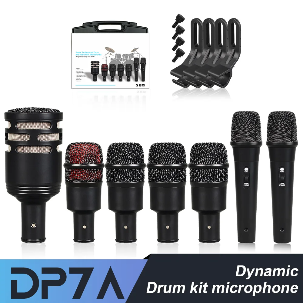 

DP7A 7Drum Microphone with High Quality Reception for Outdoor Performances and Indoor Recording