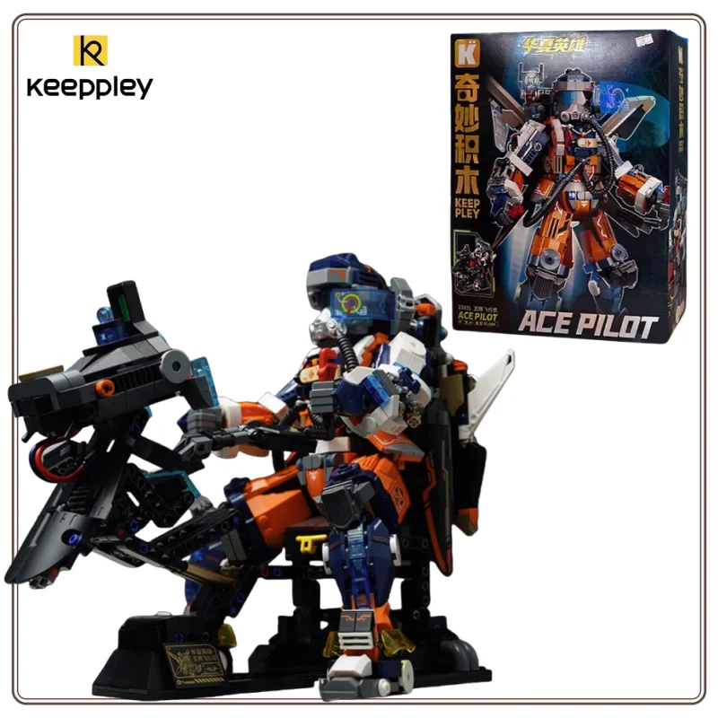 

Keeppley Building Blocks Huaxia Hero Series Ace Pilot Astronaut Assembly Children's Birthday Gift Building Blocks Decoration Toy