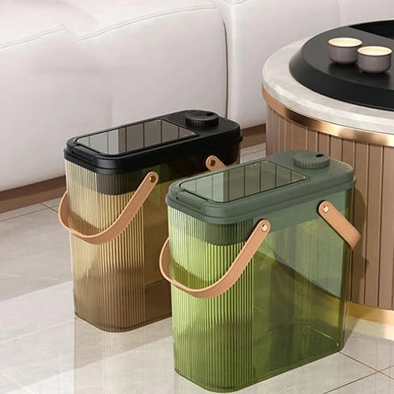 

Plastic Garbage Can with Lid Dry and Wet Separation Trash Can A HOT SALE