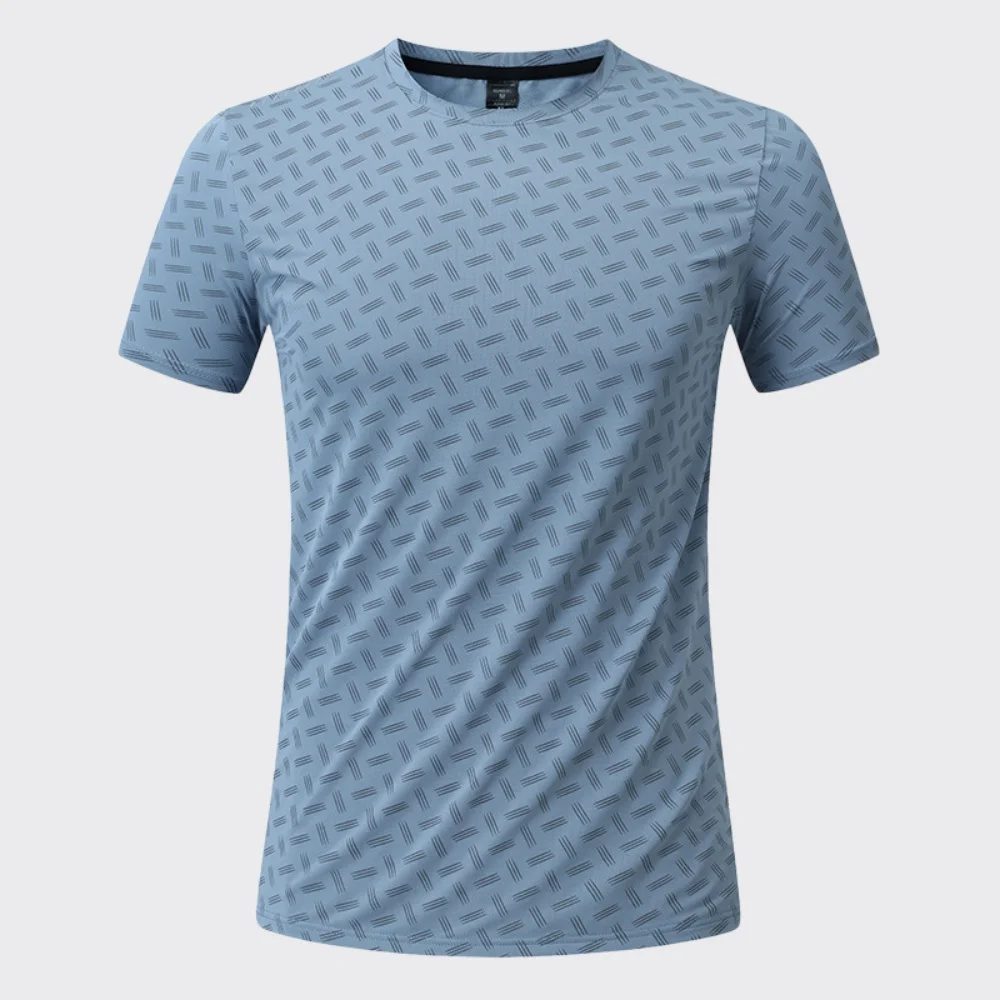 Summer Men's Print Compression T-shirt Short Sleeve Gym Workout Running Shirts Athletic Quick Dry Outdoor Casual Sweatshirt Tops