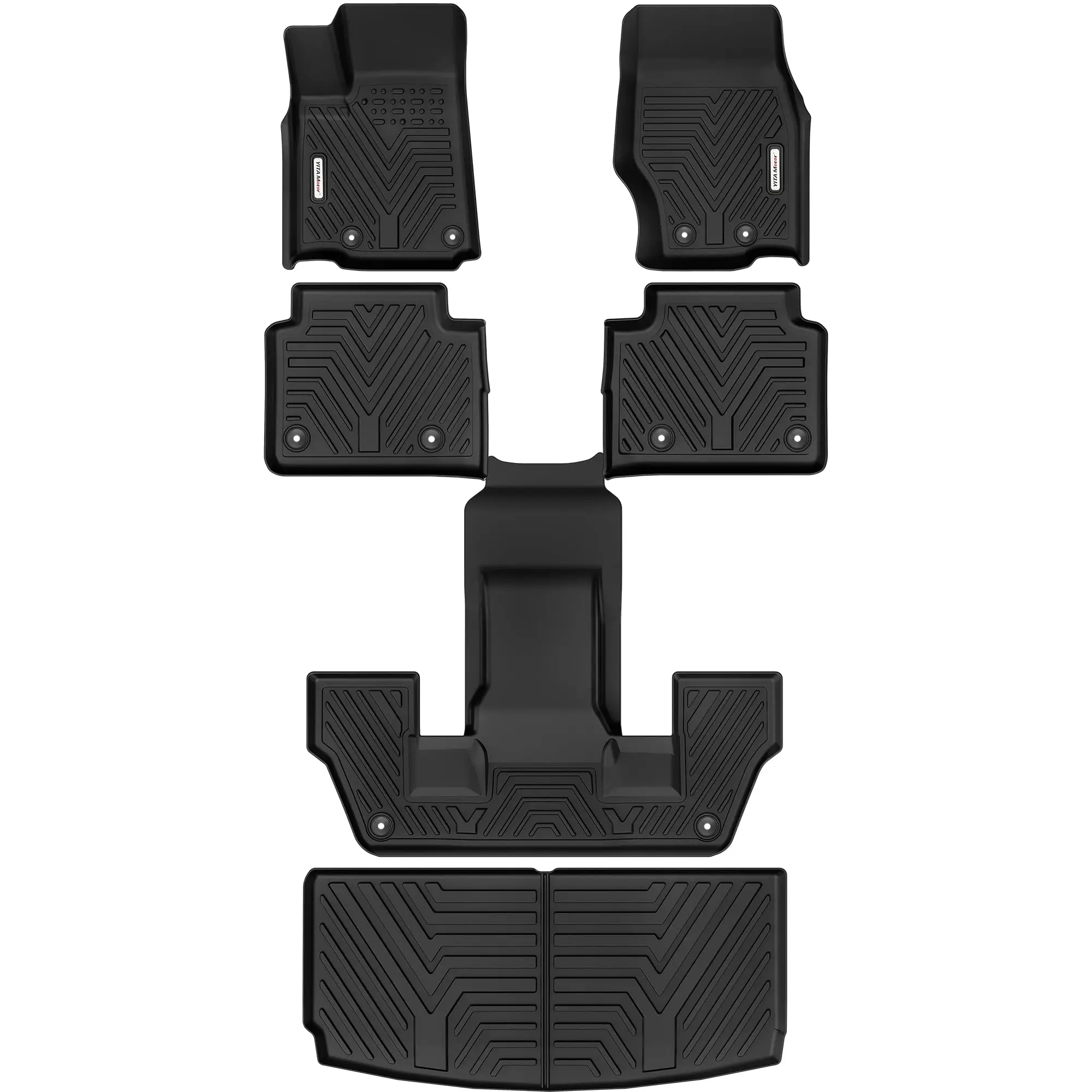 

Custom Fit All Weather TPE Floor Mats And Cargo Liner For Honda CR-V 2023-2026 Black