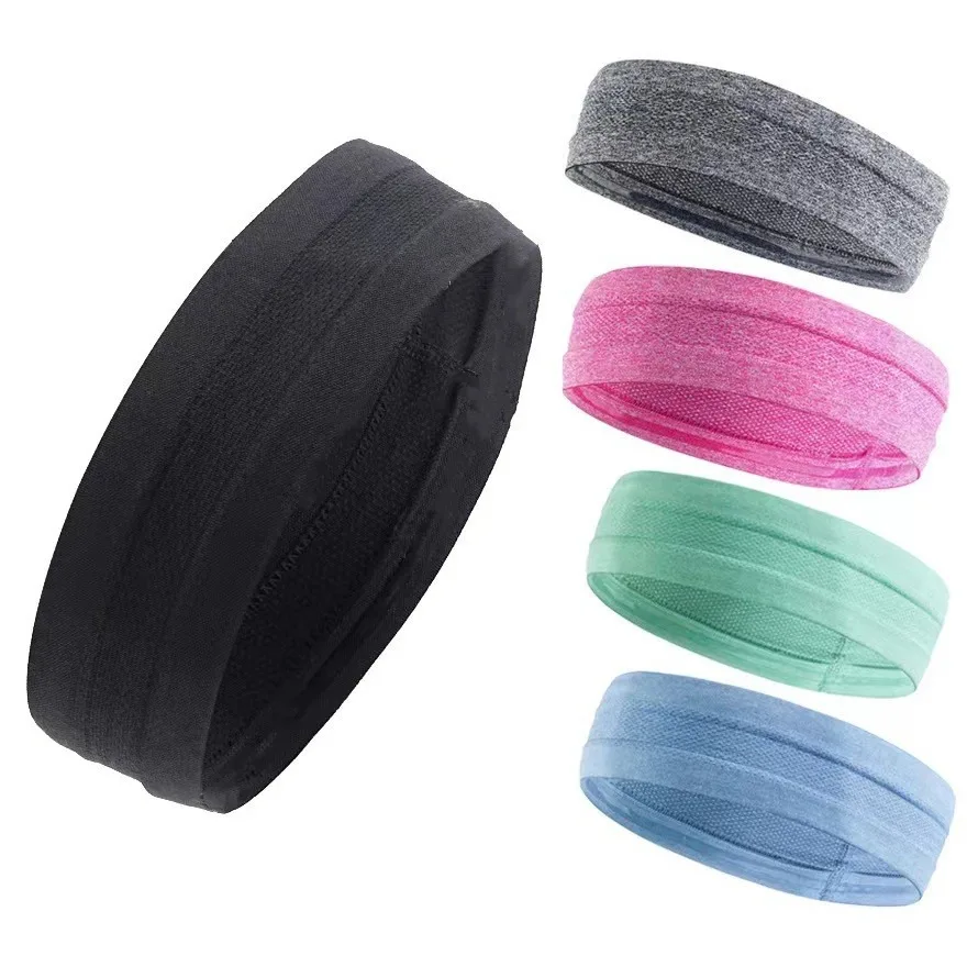 

Sports Headband Running Fitness Sweatband Elastic Absorbent Sweat Cycling Jog Tennis Yoga Gym Head Band Hair Bandage Men Women