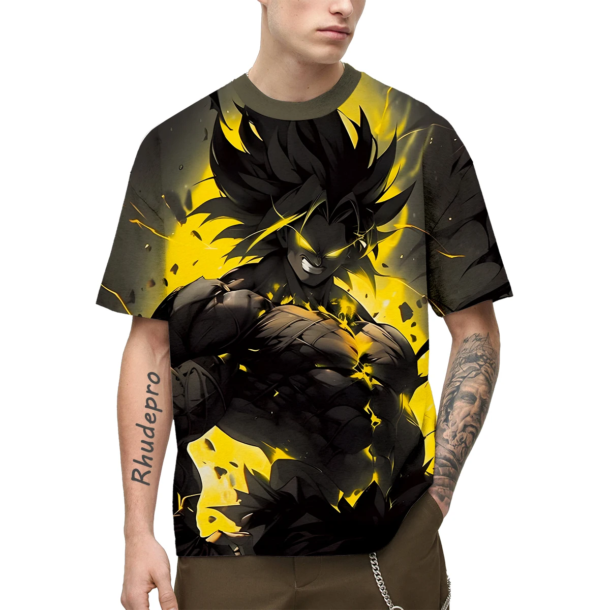 Camiseta de Anime japonés de Dragon Ball Z para hombre y niño, ropa de calle de gran tamaño con estampado 3D de Goku, para verano, 2024