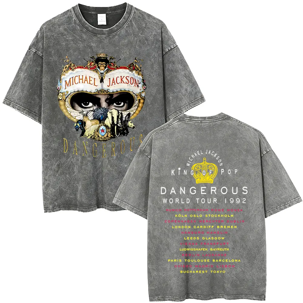 Washed Vintage Michael Jackson King of Pop Dangerous World Tour