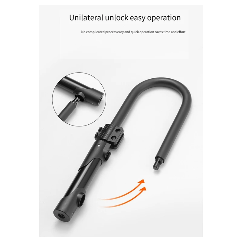 New-Simple Portable Bicycle U-Shaped Lock Anti-Theft Lock Anti-Hydraulic Shear Mountain Bike Riding Equipment Bicycle Lock