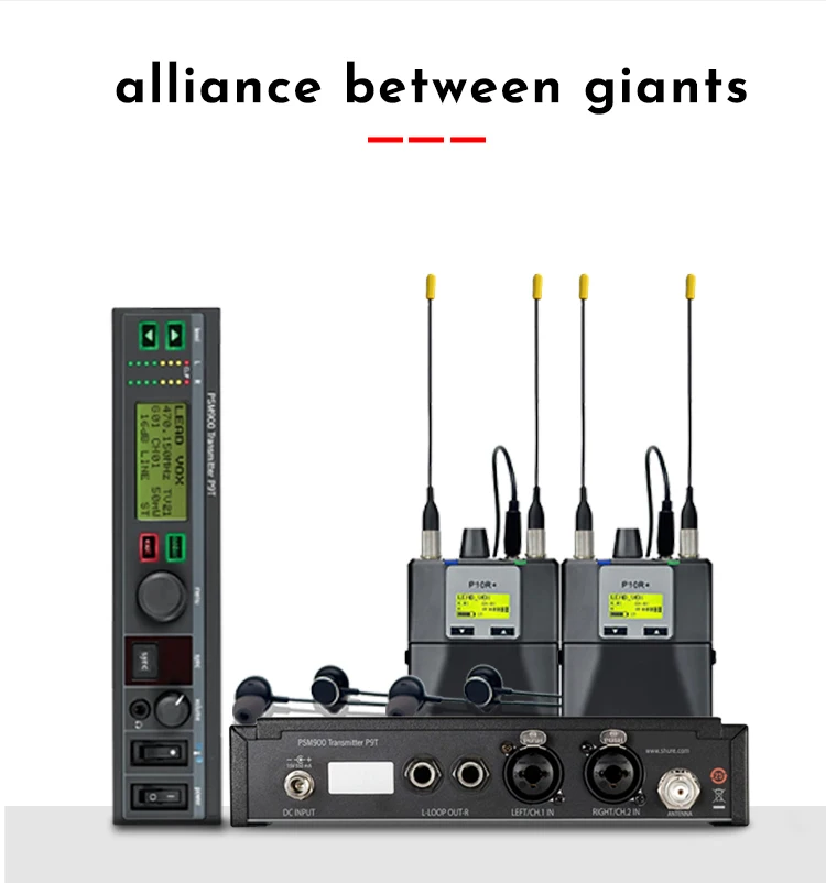 PSM900 In-Ear-Überwachungssystem P9T Sender P10R Empfänger Bühnenaufzeichnung Studio Stereo Wireless Monitoring System542-578MHz – Detail 3