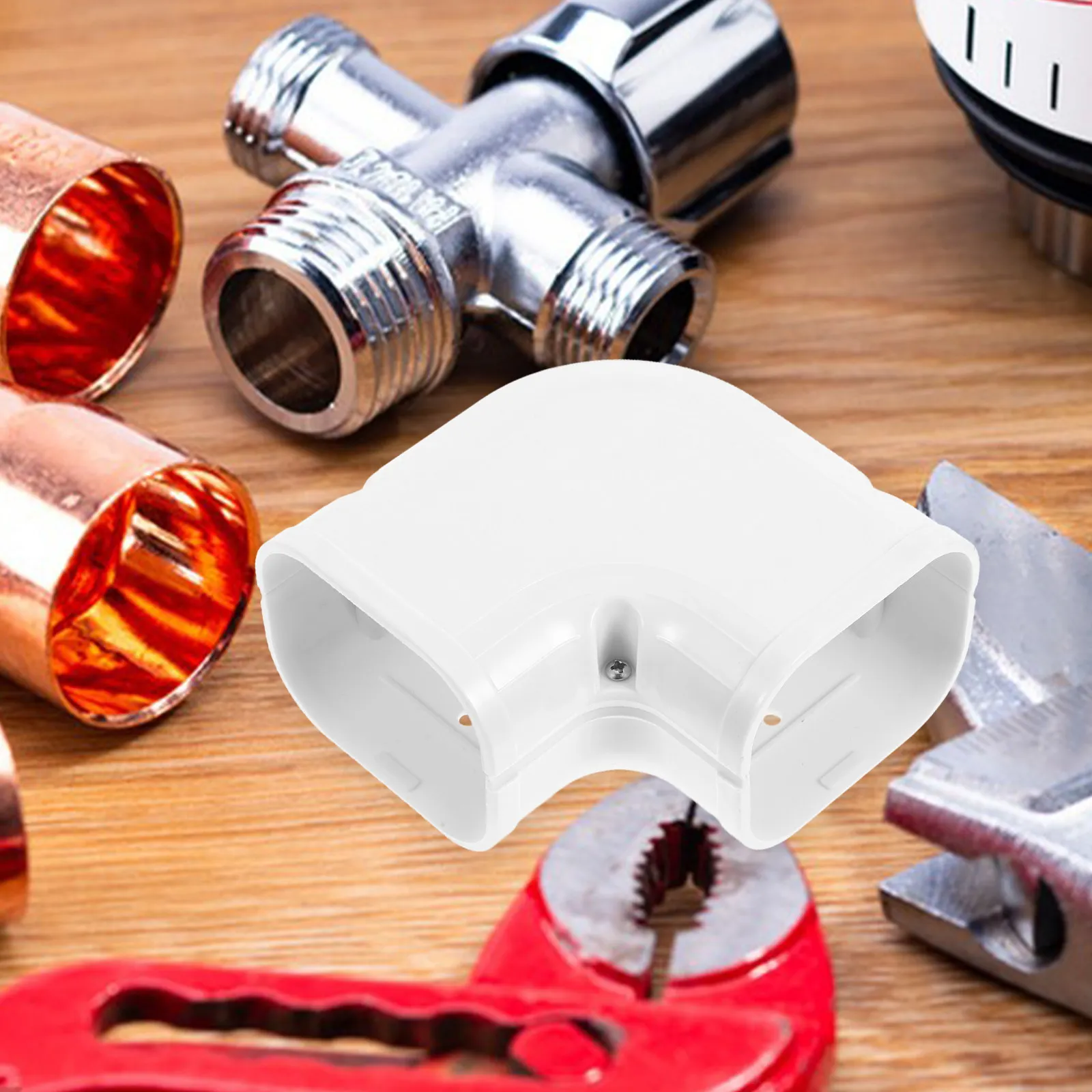Flat Elbow Air Conditioner Line Cover PVC Bend Pipe Mini Split Line Set Cover Central Ac Pipe Protector Mini Split Systems