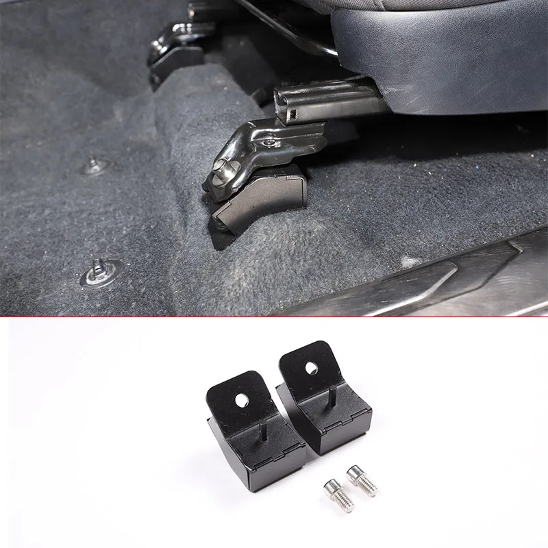 

2pcs Carbon Steel Black Car Front Seat Foot Heightening Bracket for Toyota Tacoma 2016-2022 Auto Parts Interior Accessorie