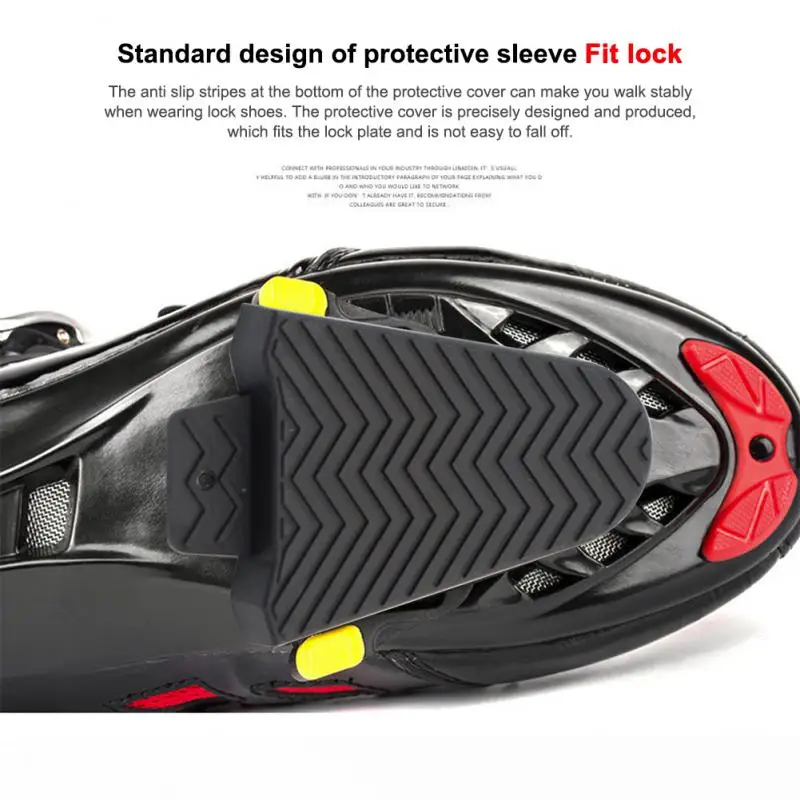 1 Pair Bike Pedal Cleat Cover Protective  Riding Shoes Rubber Protective Self Lock Protector  For Shimano SPD-SL Bicycle Pedal