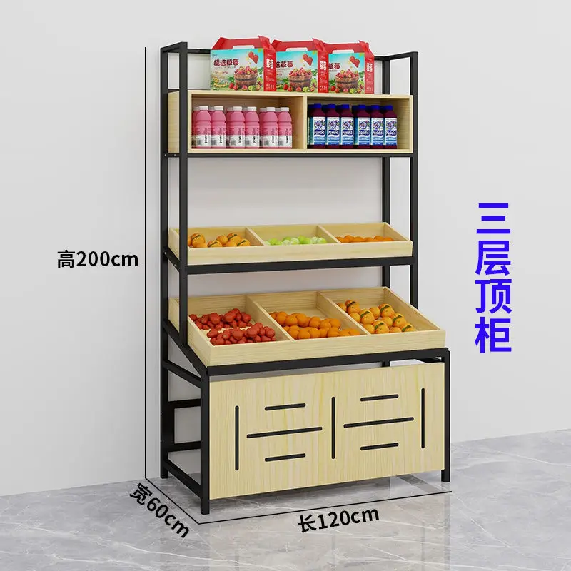 Obstregal-Präsentationsständer, Obstregal, Obstgeschäft, kommerzielles, kreatives, mehrschichtiges, multifunktionales Insel-Gemüseregal