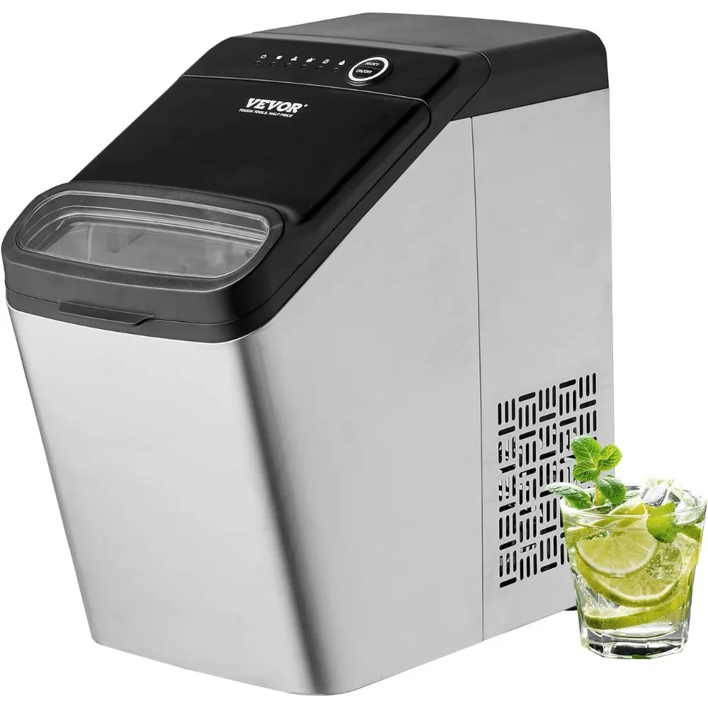 Ice Maker Countertop, 33lbs in 24 Hours, Manual & Auto Refill Self Cleaning Countertop Ice Maker