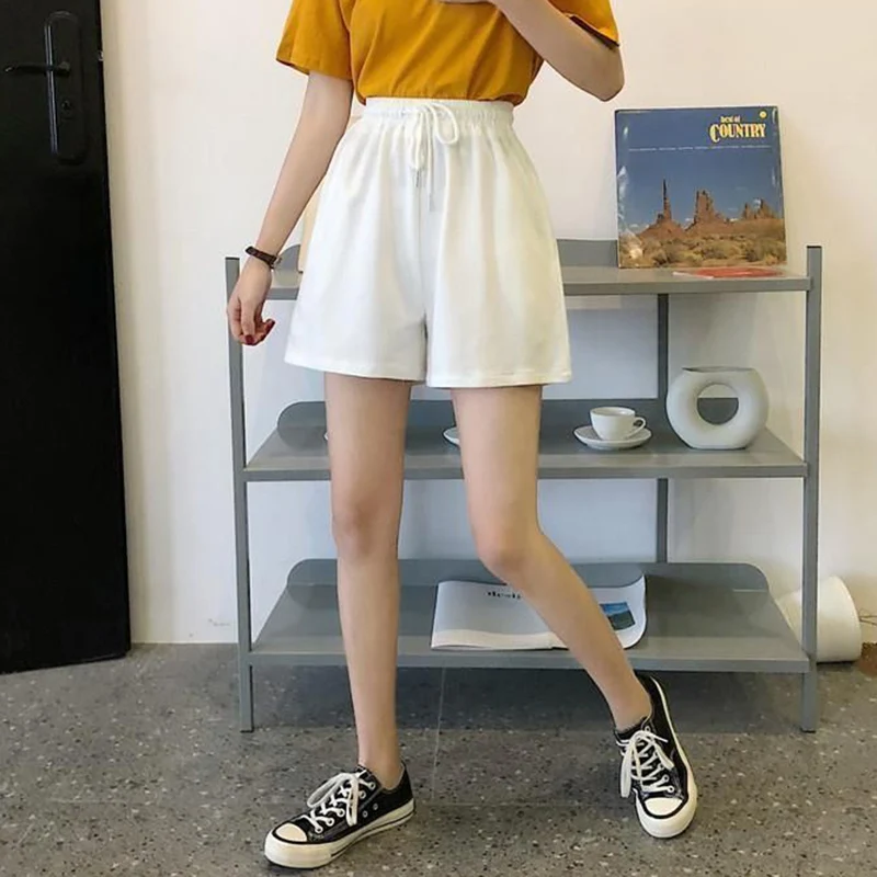 Hot Sale Summer Lady Daily Thin Short Joggers Women Fashion Baggy Leisure Short Pants Girls Korean Classic High Waist Shorts view 5
