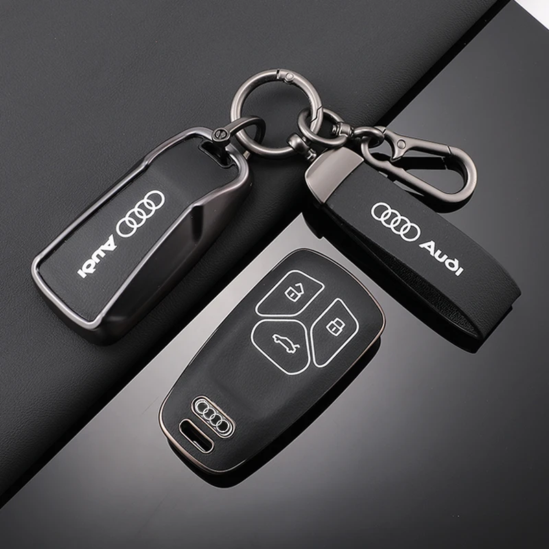 

TPU Car Smart Remote 3 Buttons Key Case Cover Protection Shell For Audi A6 A6L A7 A8 A8L A3 E-tron 55 Q7 Q8 C8 2019 2020 2021