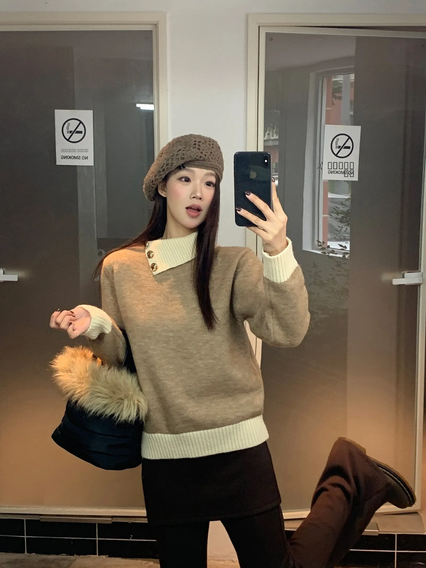 

Свободный женский вязаный свитер с длинным рукавом и круглым вырезом, зимняя верхняя одежда, базовый слой, повседневный, в стиле кэжуал, с эффектом роскоши