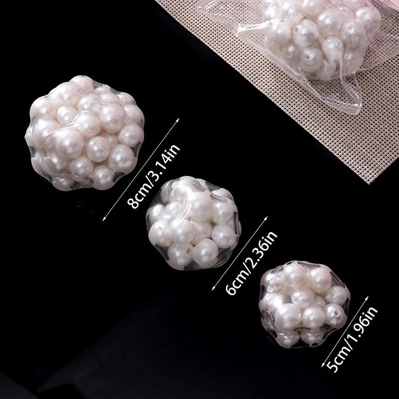 Stress Relief Squeeze Pearl Balls Stress Ball Fidget Toy Glazed Beads Vent Ball Pearl Balls Party Kids Fidgeting Girl Baby Toy