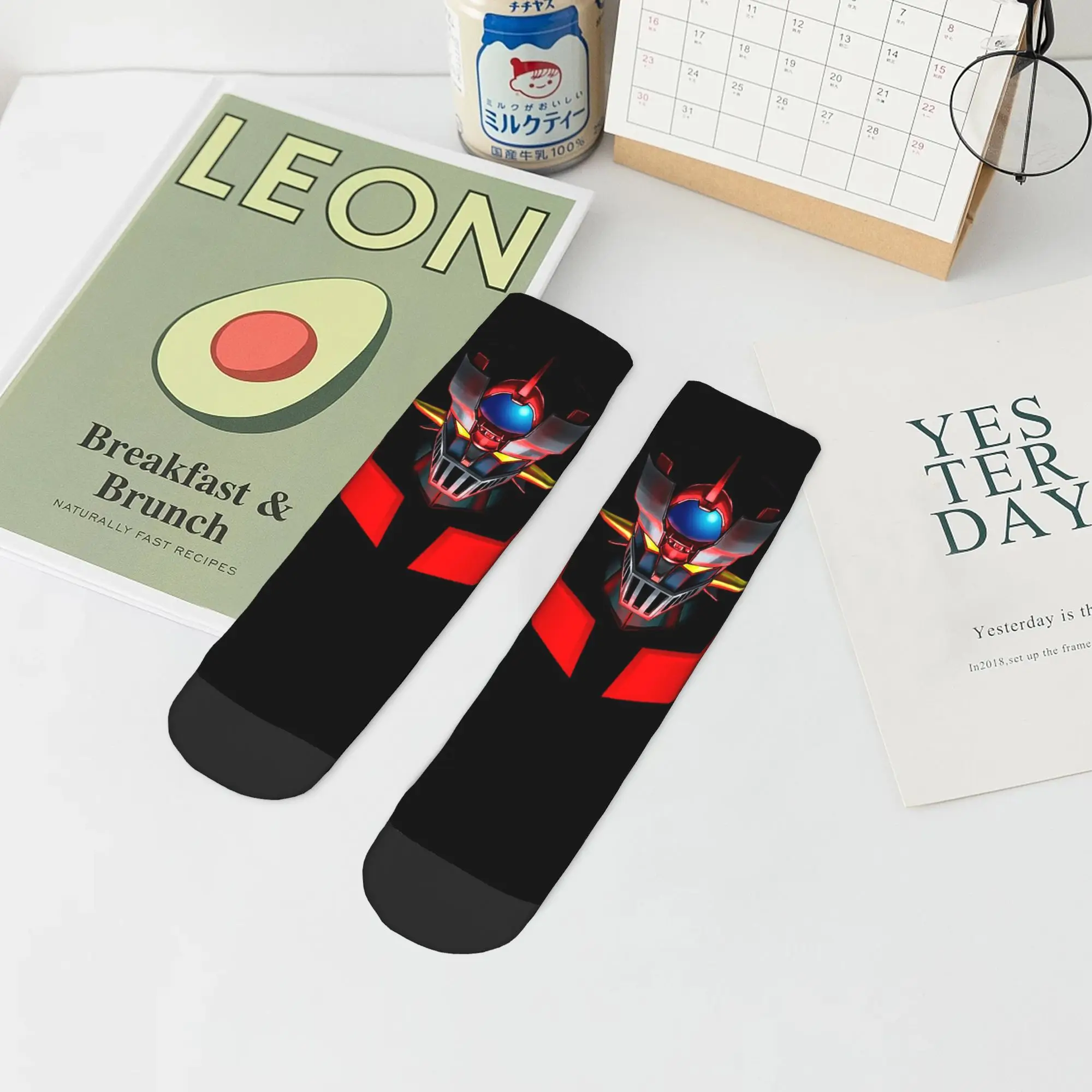 

Носки Nordic Mazinger Z Anime UFO Robot Sofa Grendizer Goldorak, впитывающие пот носки в стиле Харадзюку, всесезонные носки унисекс