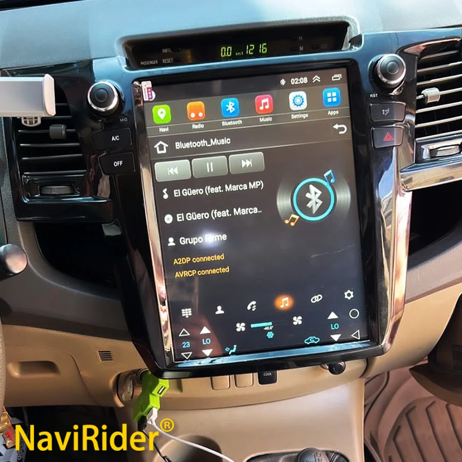 Android13.0 Car Radio Player For Toyota Fortuner Hilux MT 2007 2008 2012 2014 2015 Multimedia Video GPS Navigation Tesla Screen