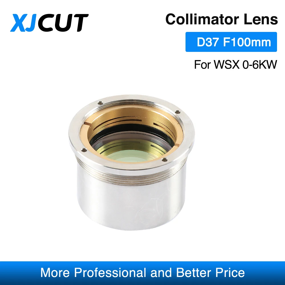 XJCUT Fiber Laser Collimator & Focus Lens D37 F100 F125 F150 F190mm with Lens Holder for WSX Laser Cutting Head NC60 NC63 NC68