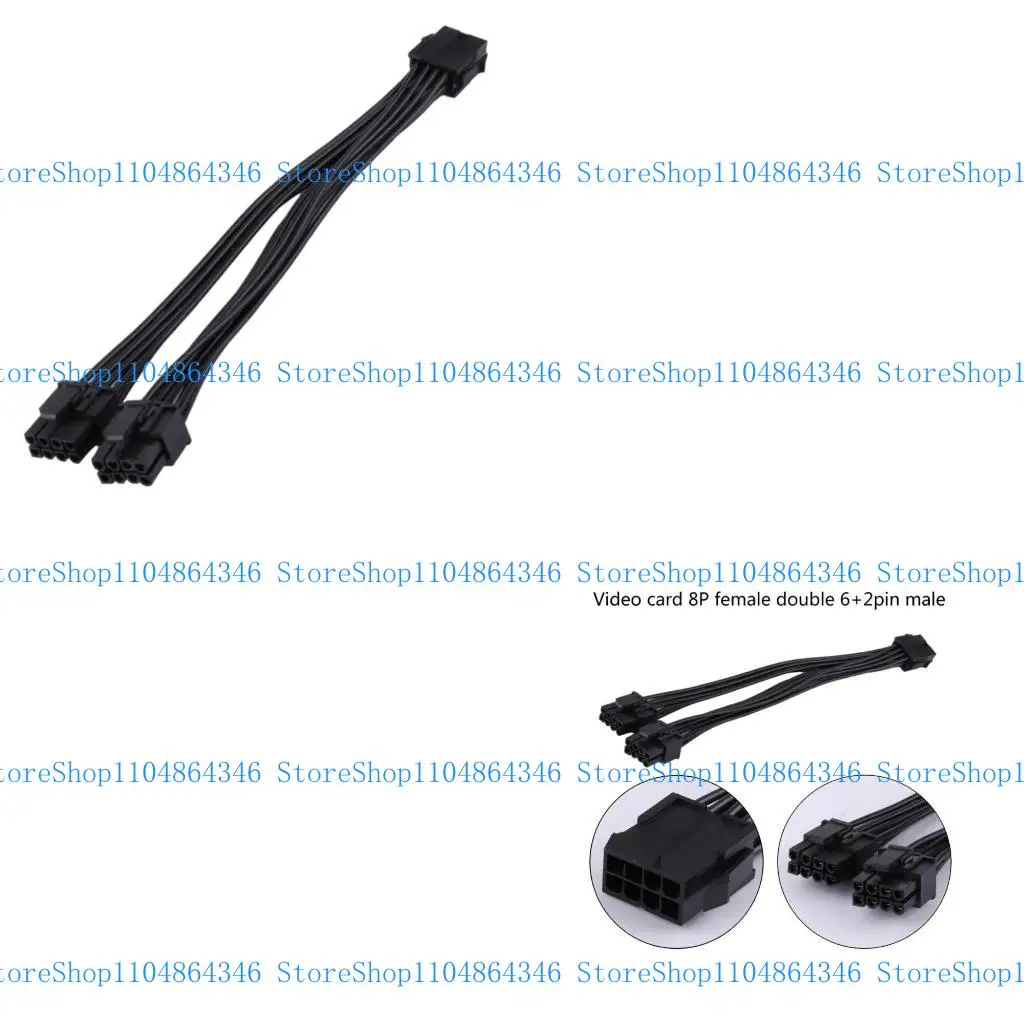

5ASD 8PIN ЖЕНСКАЯ ИСКОЛЬНЫХ В ДДУАЛЬНЫЙ 8PIN мужской кабельный адаптер двойной 6+2PIN до 8PIN GPU Кабель 20 см.